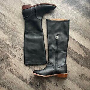 UGG Riding Boots 9 Gracen Whipstitch Equestrian Leather Black Tall Classic